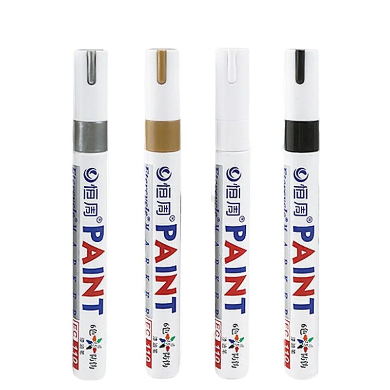 1/3/6/12 Colors Permanent Paint Marker White/Gold/silver Markers for Car Tire Tread Rubber Fabric Paint Metal Paint Marker Pens