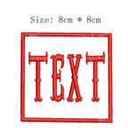 1pc 8cm Wide Customized Name Small Frame Tag Embroidery Patch Iron On Sew On Clothing For Left Chest Individual Badge
