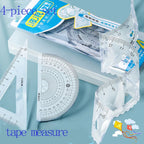 M&G 15/20/30 cm Transparent Soft Ruler for Primary School Students Folding Straight Ruler