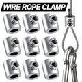 0.8-2mm Steel Wire Rope Clamp Stainless Steel Cable Copper Metal Hanging Clip Adjustable Screws Fixed Hardware Accessories