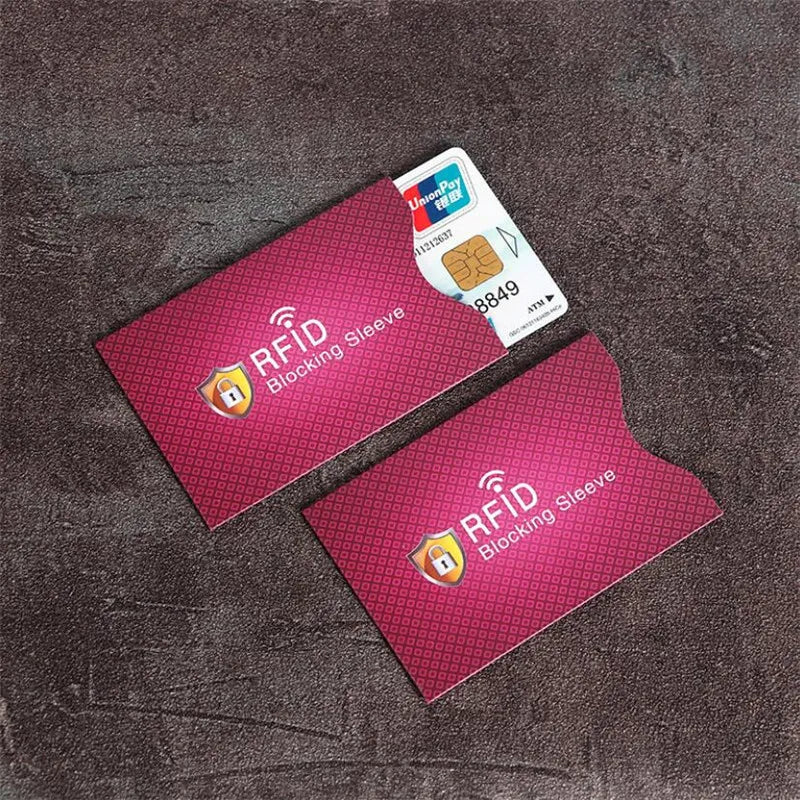 5Pcs Fashion Anti Theft for RFID Credit Card Protector Blocking Cardholder Sleeve Skin Case Covers Protection Bank Card Case