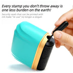 Roller Privacy Stamp Confidential Seal Garbled Ink Smear Pen for Information Concealment Express Package Document Security Tool