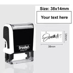 Customizable Self-Inking Rectangular Personalized Name Signature Laser Engraved Rubber Stamp