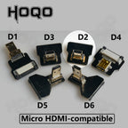 HDMI-compatible FPV Cable Micro/Mini HD-90 Degree Adapter FPC Ribbon Flat Pitch 20pin For TV Projector Multicopter Aerial Photog