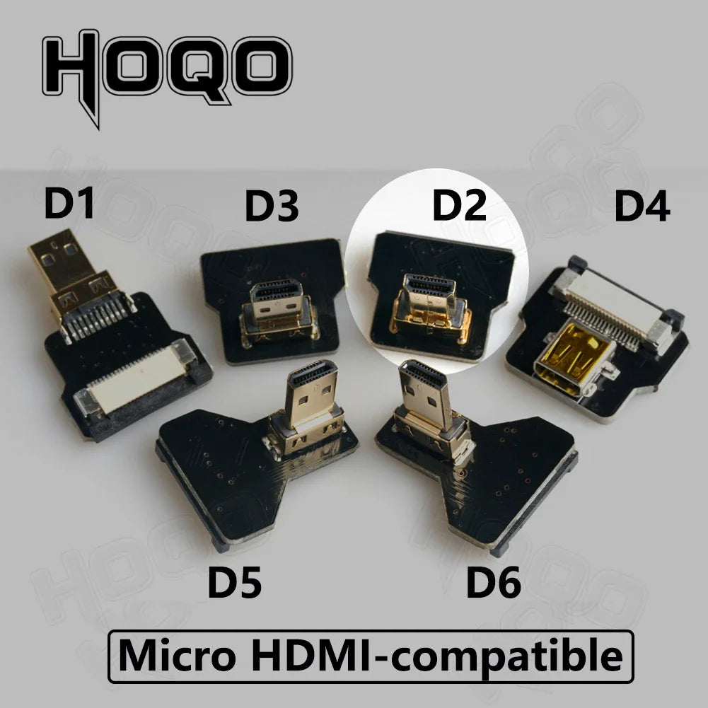 HDMI-compatible FPV Cable Micro/Mini HD-90 Degree Adapter FPC Ribbon Flat Pitch 20pin For TV Projector Multicopter Aerial Photog