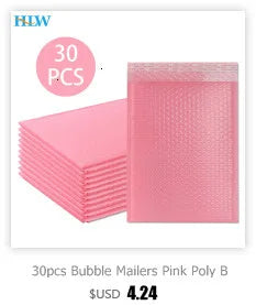 30pcs/lot Rose Gold/Silver/Purple/Blue Packaging Shipping Bubble Mailer Plastic Padded Envelopes Gift Bag Mailing Envelope Bag
