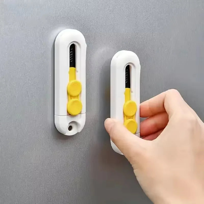 Magnetic Courier Opening Knife Multifunctional Portable Courier Unboxing Knives Retractable Self-locking Rebound Art Knife Tool