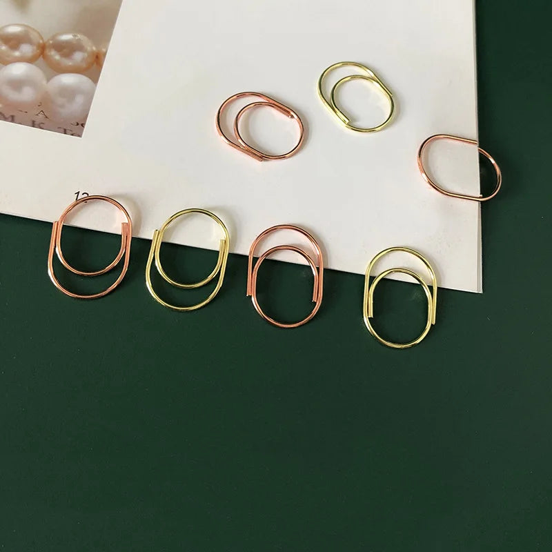 60pcs Creative 25mm Paper Clips Cute Paper Clip Mini Metal Paper Clip - Perfect For Planners & Office Supplies
