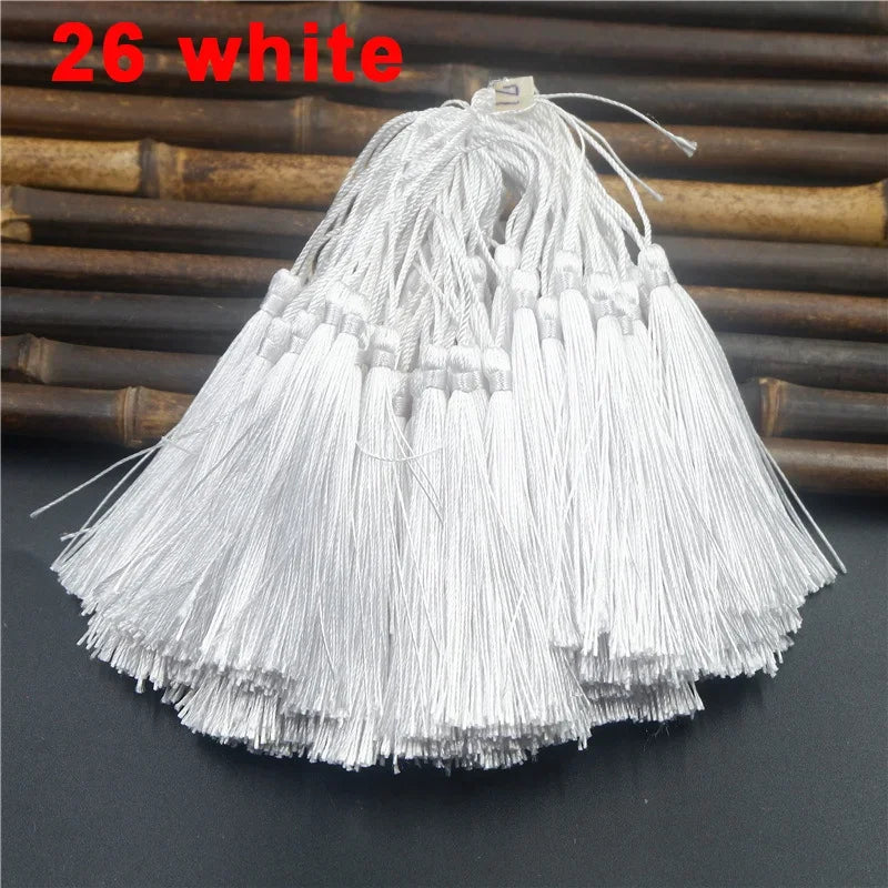 100pcs/lot 13cm Tassel Silk Fringe Silky Floss Bookmark Tassels Mini Tassels For DIY Craft Jewelry Making Souvenir Bookmarks