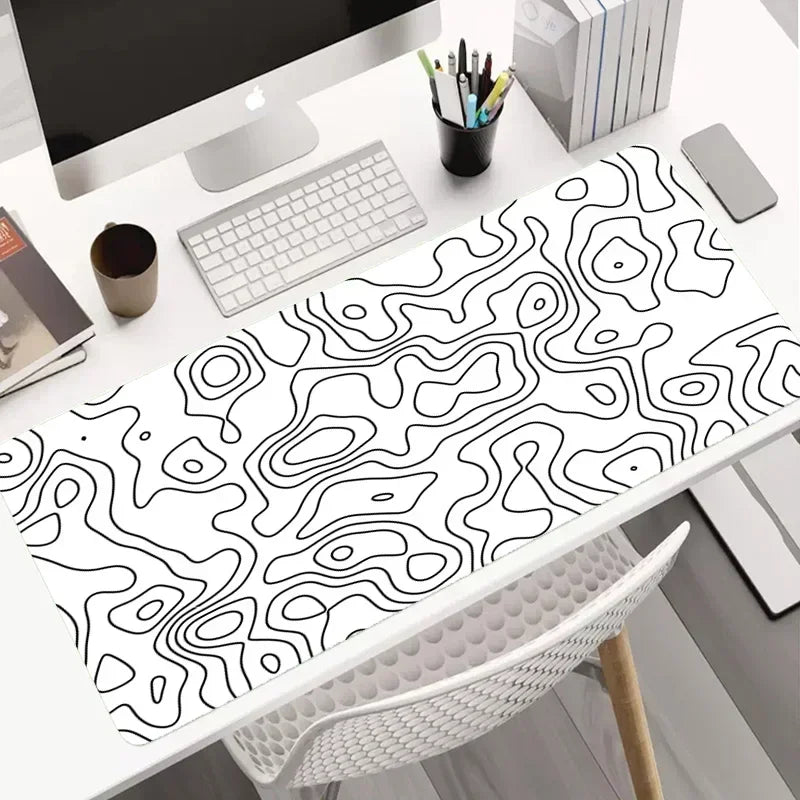 Hot Sell Large Gaming Mouse Pad Multi-size Gamer Mat Abstract XL Computer Cushion Keyboard Desk Non-Slip Rubber Locking Edge Rug