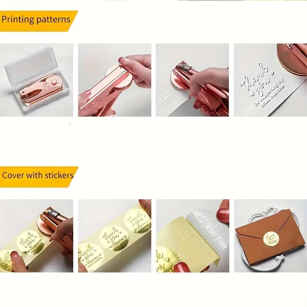 Embosser Stamp LOGO Customized Wedding Library Book Private Seals Customization Envelope Party Invitation Embossing Stamps DIY