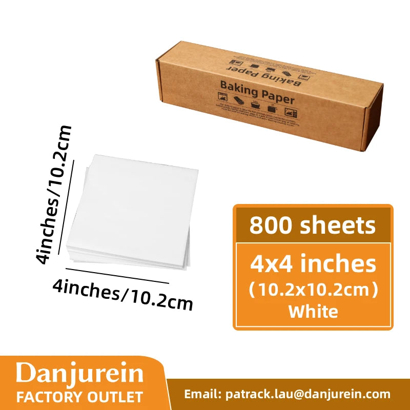 Parchment Paper Baking Paper 4"6"8"9"10"12" Precut Non-Stick Grilling Food Packaging Oven Air Fryer Steaming Bread Cake Cookie