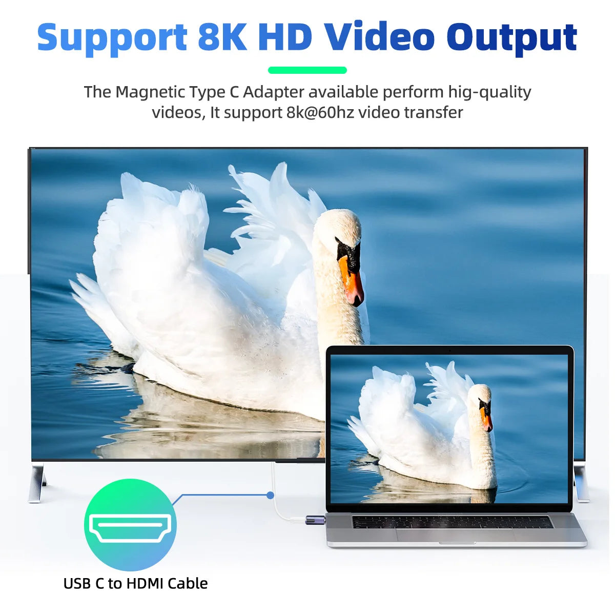 140W USB4.0 40Gbps Thunderbolt3 Magnetic Type-C OTG USB C To USB-C Fast Charge Magnet Converter Cable 8K@60Hz USB Type C Adapter
