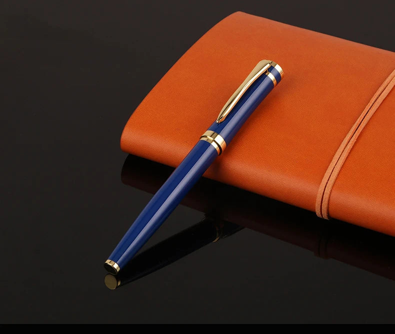 Luxury Metal Silver Black Signature Ballpoint Pens for Business Writing Office Supplies Stationery Customized Logo Name Gift