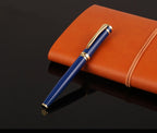 Luxury Metal Silver Black Signature Ballpoint Pens for Business Writing Office Supplies Stationery Customized Logo Name Gift