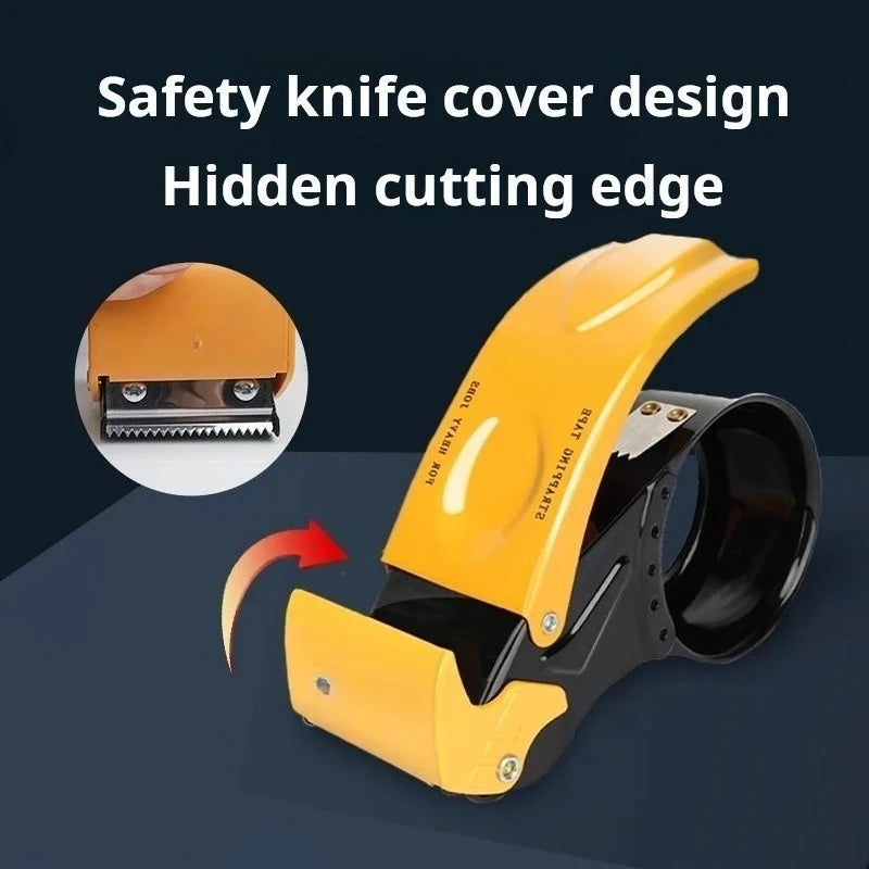 Heavy Duty Metal Tape Dispenser, Industrial Packaging Tape Gun, Handheld Tape Cutter for Shipping
