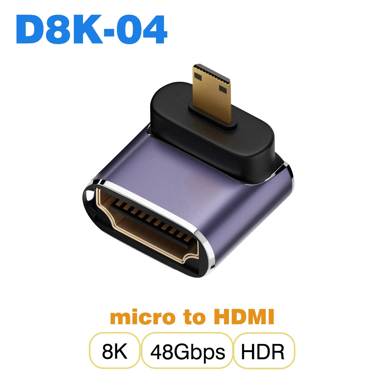 NNBILI HDMI2.1 48Gbps 8K@60Hz 4K@120Hz Ultra High-Speed Adapter Mini/Micro HDMI to HDMI Converter for PS5 X/S PC HDTV Projector