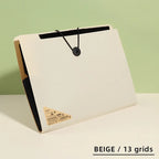Three Colors Horizontal A4 Folder Students Office Business Trip Multi-layer Large Capacity 5/8/13 Layers Storage Organ Bag