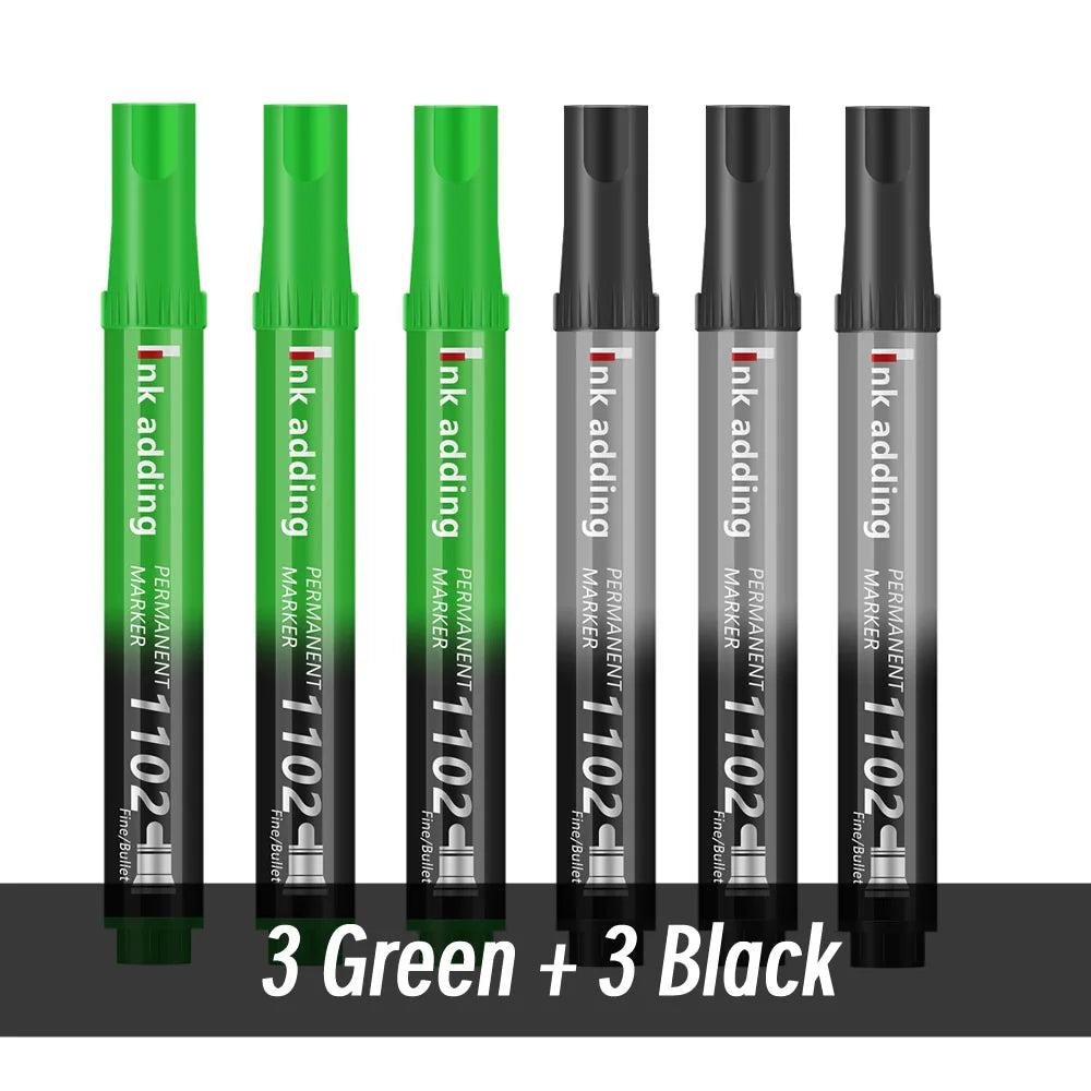 1/10/20pcs 2mm Red Blue Ink Black Permanent Marker Pens, Fine Tip, Waterproof, Quick Drying Drawing Pens Wood Stone Metal Glass
