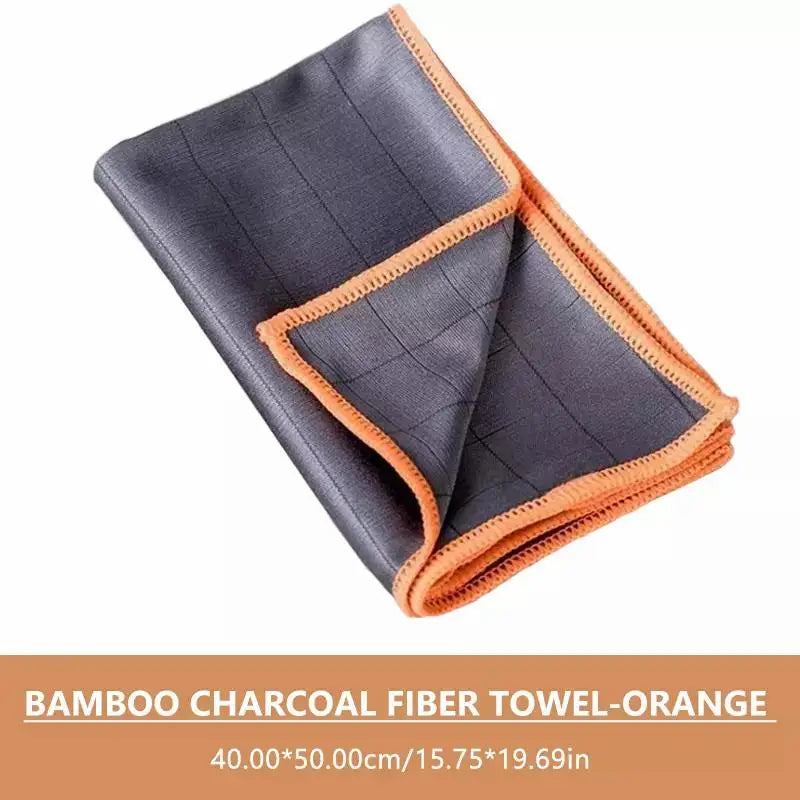 SEAMETAL Microfiber Carbon Cloth to Wipe Windows Wine Glasses Tableware Glass Cleaning Cloth Carbon Fiber Rag for Car Home Clean
