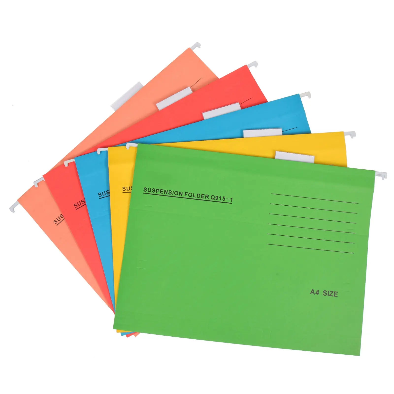 5Pcs Portable Hanging File Folder Legal Size Heavy Duty Receipts Bills Organizer Colorful Multi-Tier Office File Folder Coupon