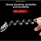 5pcs-10pcs for Labubu Anti Drop Buckle Silicone Rope Keychain Protection Ring Aurora White Transparent Winding Fixed Anti Drop