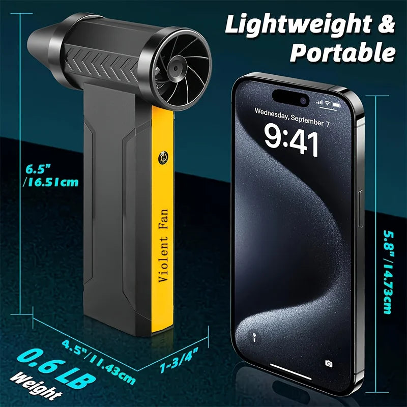 800000 RPM Brushless 10000mAh Motor Electric Air Blower  High-Speed Turbo Violent Fan Rechargeable Powerful Dust Blower