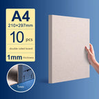 10 Sheets A4 Hard Cardboard White Gray Brown Kraft Paper Diy Handmake Card Making Craft Paper Board Thickness 1mm/1.5mm/2mm