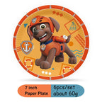 Zuma Paw Patrol Orange Birthday Decorations Cartoon Theme Kid Baby Shower Party Banner Balloon Plate Tablecloth Supplie Toy Gift
