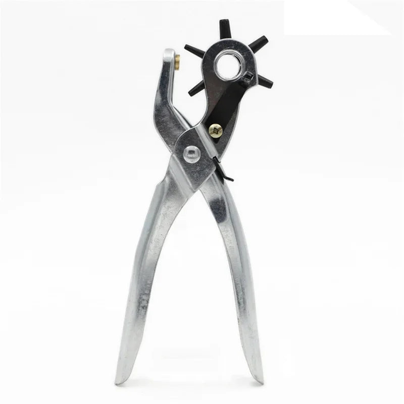 Leather Craft Tools Belt Hole Punch Plier Eyelet Puncher Revolve Sewing Machine Setter Tool Watchband Strap Household Paper DIY