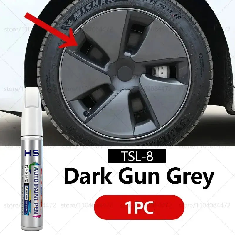 For Tesla Model 3 Y X S Scratch Removal and Wheel Hub Touch Up Pen Paint Clear Coat To Enhance Gloss Pearl White Deepsea Blue