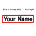4 Inches Wide Customized Name Small Tag Embroidery Patch Arial Font Iron On Sew On Clothing Left Chest Tell Us Need What Texts