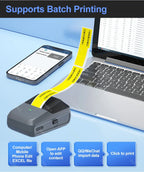 P2 Thermal Wireless Label Printer 20-58mm 2 inch Portable Bluetooth Sticker Mini Printer Price Tag Barcode Label Maker DIY