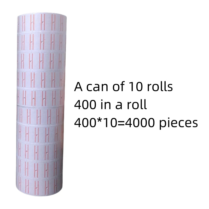 400*10/Roll Price Label Tag for MX-5500 Price Gun Label Sticker White Retail Shop Supermarket Commodity Price Gun Label Paper