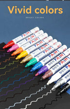 1/3/6/12 Colors Permanent Paint Marker White/Gold/silver Markers for Car Tire Tread Rubber Fabric Paint Metal Paint Marker Pens