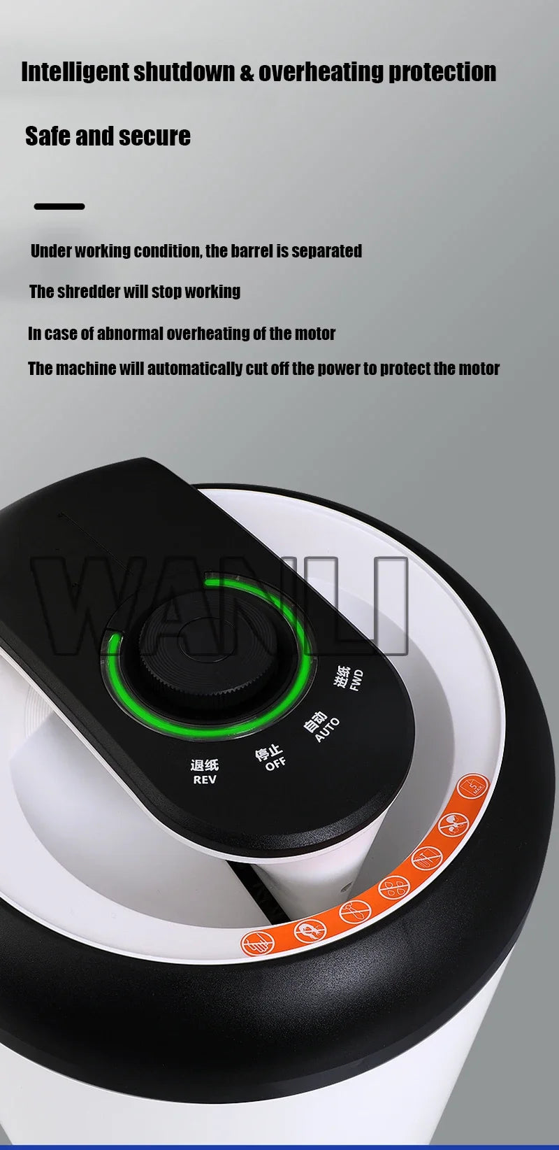 New 12L Waste Paper Shredder Home Office Portable Granular Electric Shredder Paper Scraps 4-level Mini A4 Data Desktop