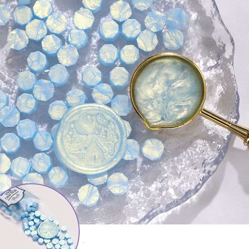100Pc Glitter Sealing Wax Seal Stamp Wax Beads Scrapbook Material Wedding Birthday Party Invitation Stamp DIY Stamp Decoration