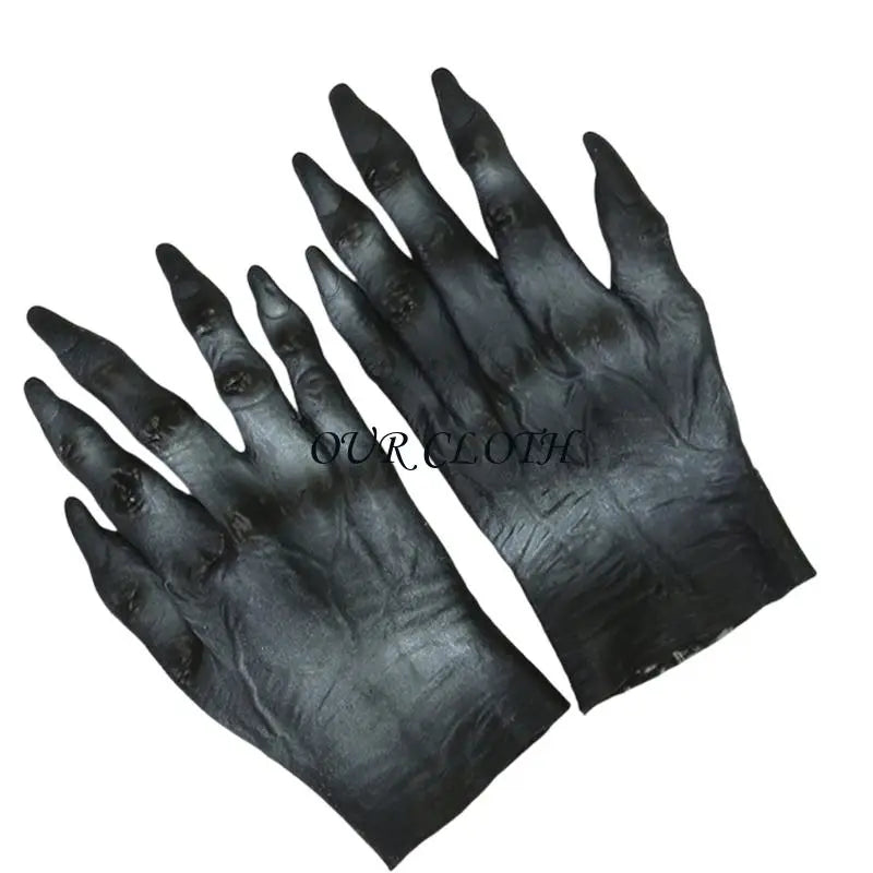 Horrific Demons Gloves Latex Werewolfs Gloves Zombied Hand Gloves Halloween Cosplay Costume Accessory for Women Men Y1AC