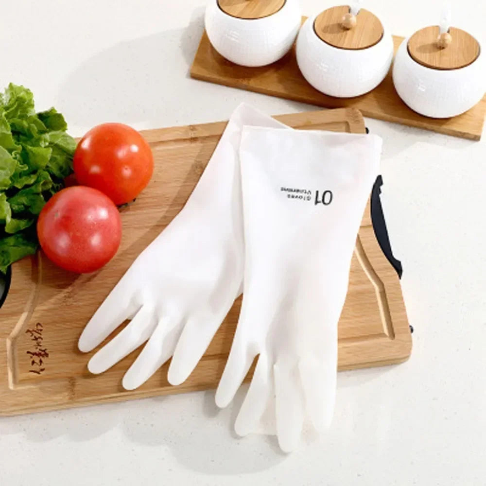 Durable Waterproof Housework Latex Cleaning Gloves for Kitchen Laundry Dishwashing, Wear Resistant Rubber