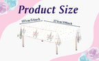 Magical Unicorn Tablecloth 54x108''-Disposable Waterproof Plastic for Girls Birthday&Baby Sprinkle | Glitter Rainbow Party Decor