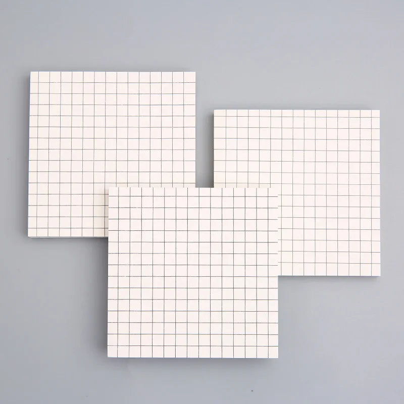 80Pcs Student Office Creative Tearable Memo Grid Memo Paper Self Adhesive Memo Paper Memo Label Stickers