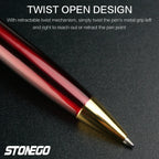 STONEGO Fashion Wallet Pen Short Paragraph Gift Travel Pocket Pen Mini Pocket Short Clip Metal RollerBall Pen Travel Pocket Pen