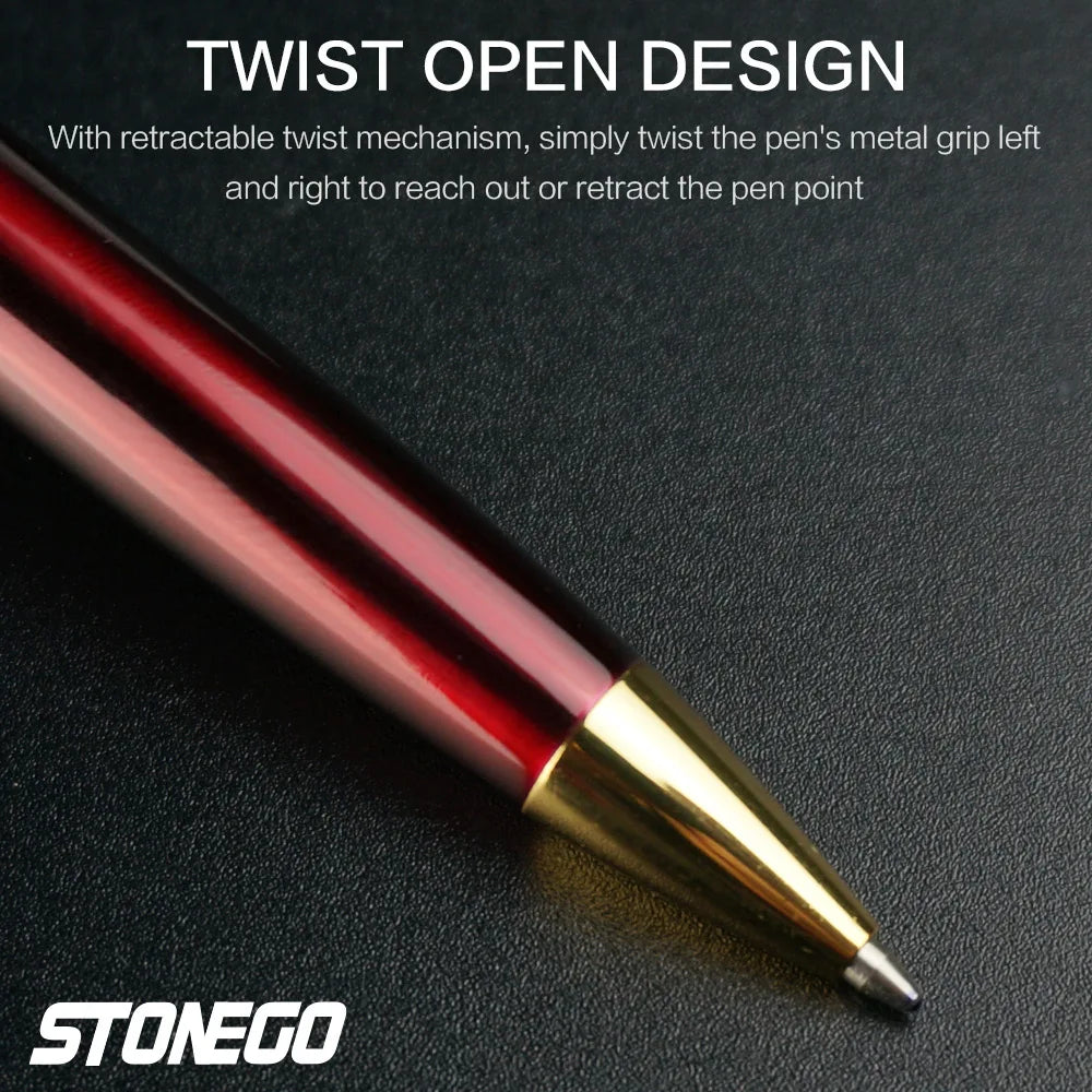 STONEGO Fashion Wallet Pen Short Paragraph Gift Travel Pocket Pen Mini Pocket Short Clip Metal RollerBall Pen Travel Pocket Pen