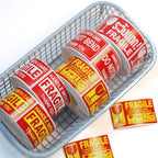 250pcs Fragile Stickers Roll Fragile or Bend Handle with Care 2.5cm*4.5cm Shipping Label Packaging Remind Label Thank You Sticke