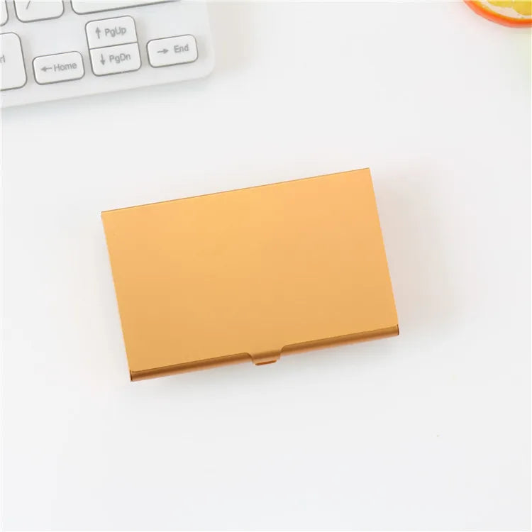 Business Aluminum Alloy Business Card Box, Portable and Portable, Credit Card Box, Colorful Metal Small Business Card Holder