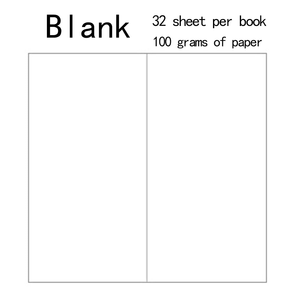 3-Piece A5/Standard Size Refill Inserts For Traveler'S Notebook - Portable Passport Style, 32 Sheets (64 Pages) Each