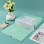 Large Capacity Foldable Plastic File Box for Office Use, Thickened A4 File Organizer, for Accounting Vouchers Resources Contract