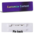 Personalized Name Tag Badges Identification Customized with Text&Logos, Stainless Steel Name for Clothing with Pin or Magnetic