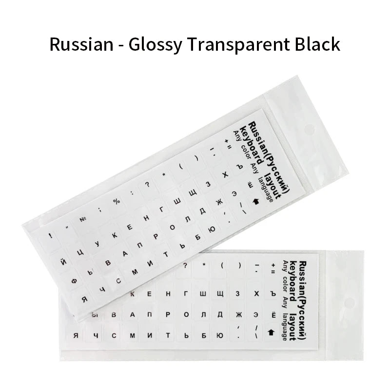 Universal Russian Transparent Keyboard Stickers for Laptop Letters Keyboard Cover for Notebook Computer PC Dust Protection