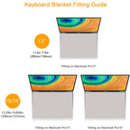 1Pc Microfiber Dustproof Protective Film Notebook Palm Keyboard Cover Screen Cleaning Cloth for Apple MacBook Pro 13/15/16 Inch